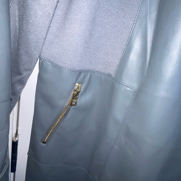 NWT Andrew Marc, Marc New York trench style coat Dark grey Leather - Picture 6 of 10